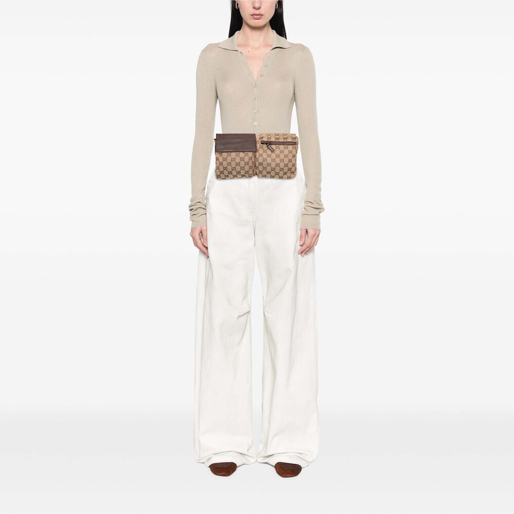 Pre-Loved Gucci GG Canvas Double Pocket Belt Bag - Picture 7 of 8